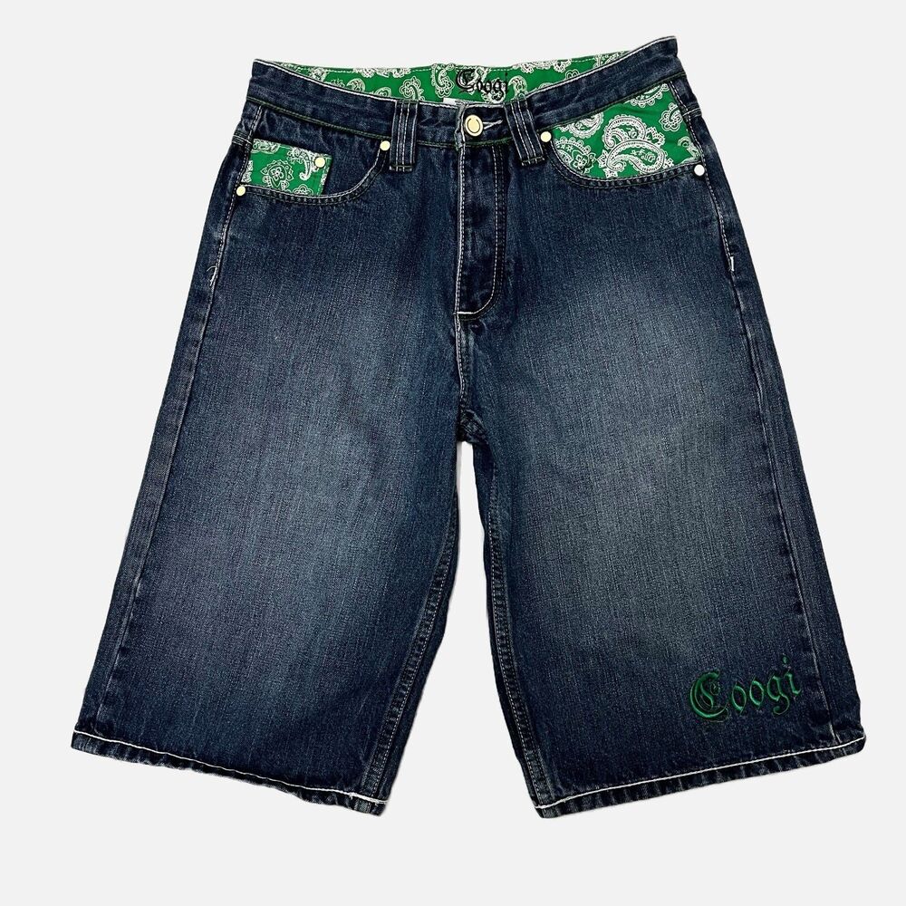 Coogi Women’s Medium Wash Embroidered Denim Shorts Size 16